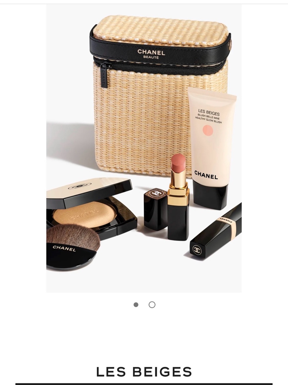 CHANEL Les Beiges Makeup Set with Woven Beige and Black Case - Picture 2 of 4